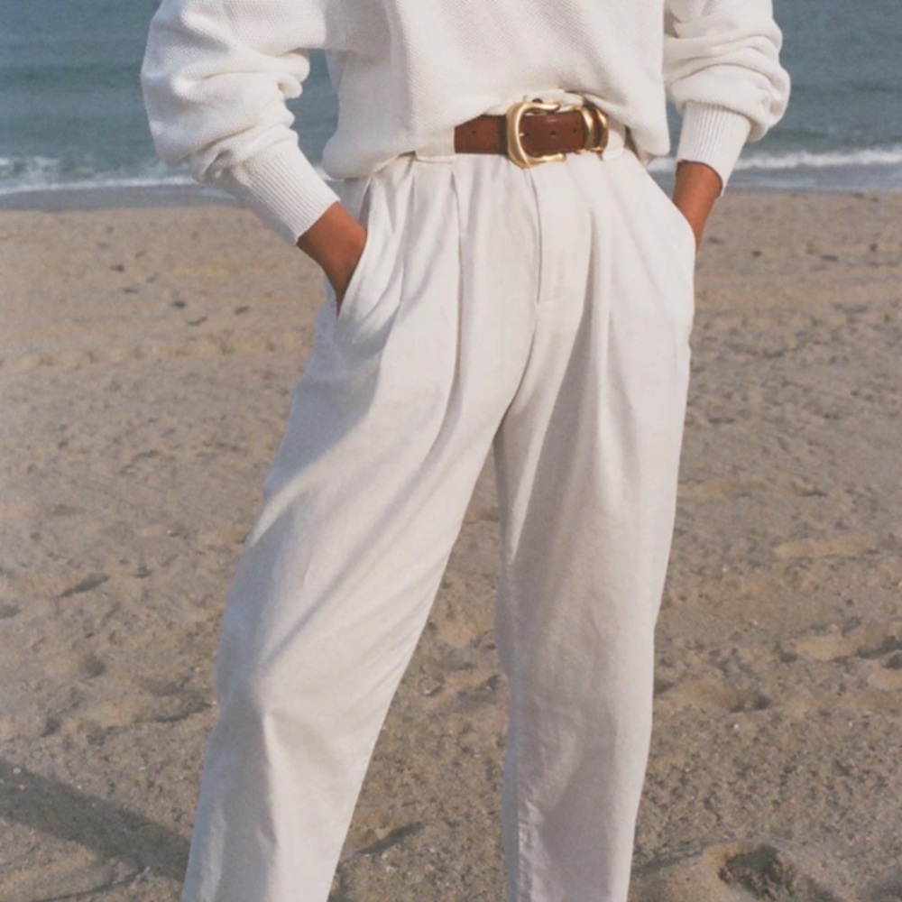VTG Pure Wool Pleated High Waist Trousers